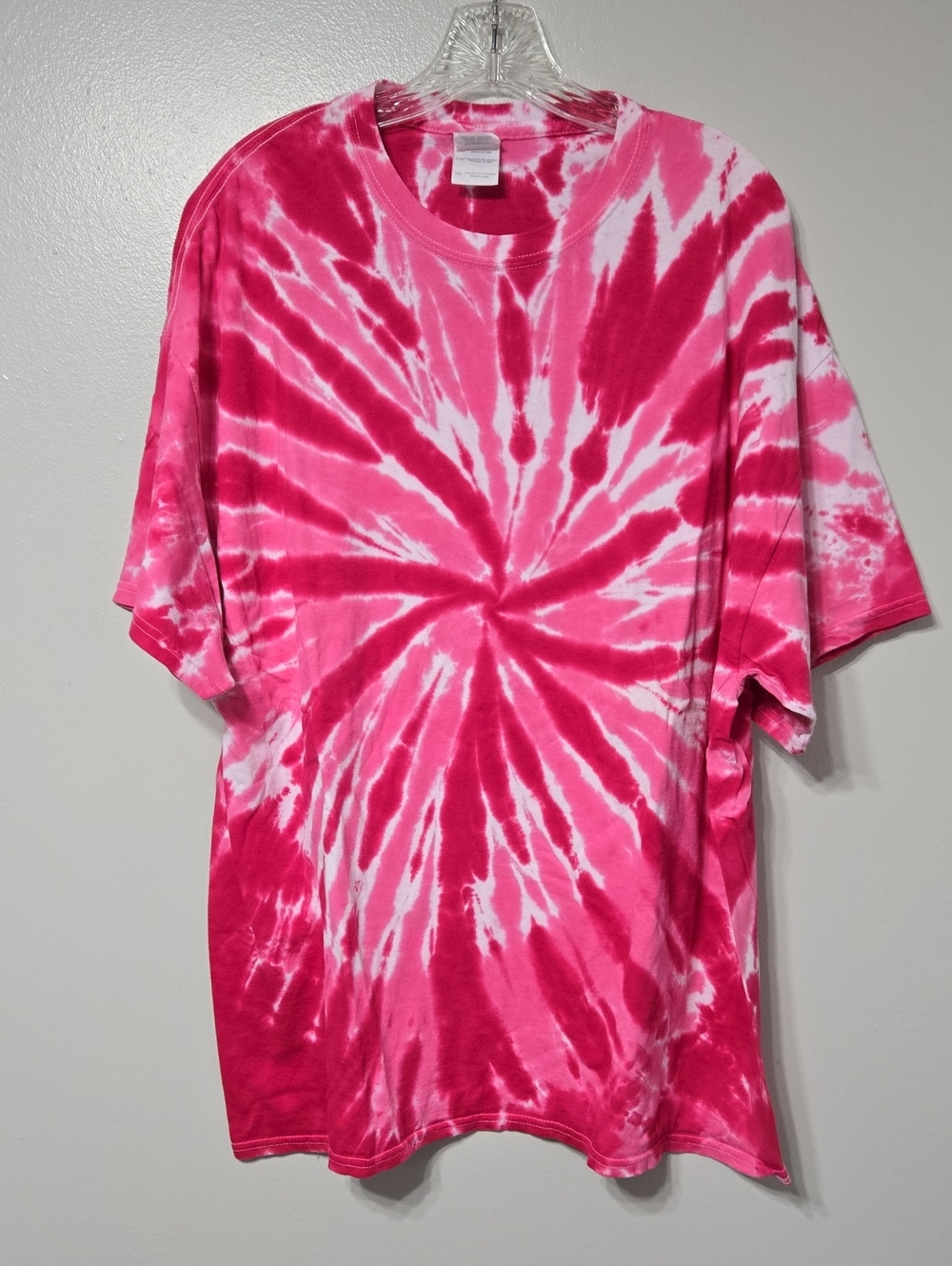 Women's Pink Tie-Dye Short Sleeve Tee 2XL